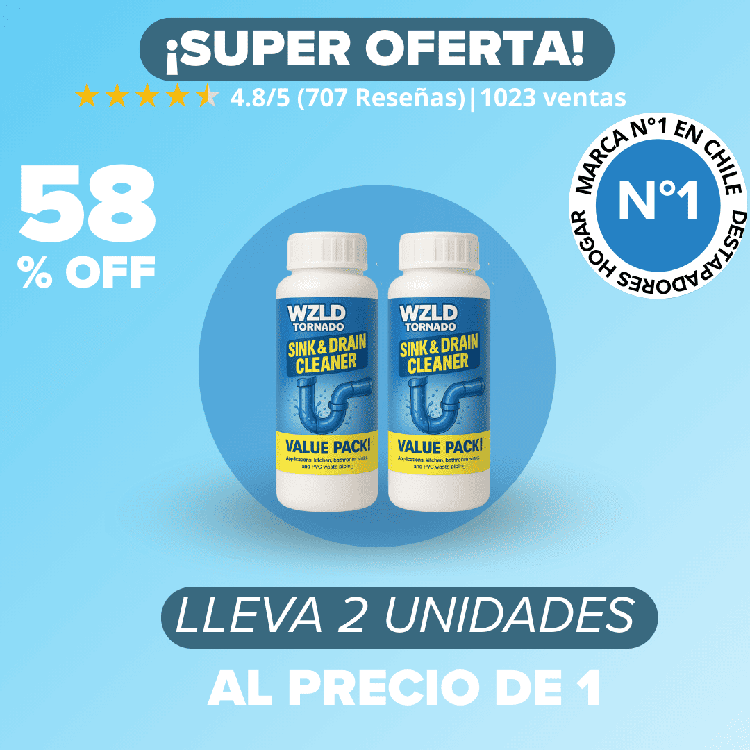 Destapador de cañerias 2x1 | 220grs