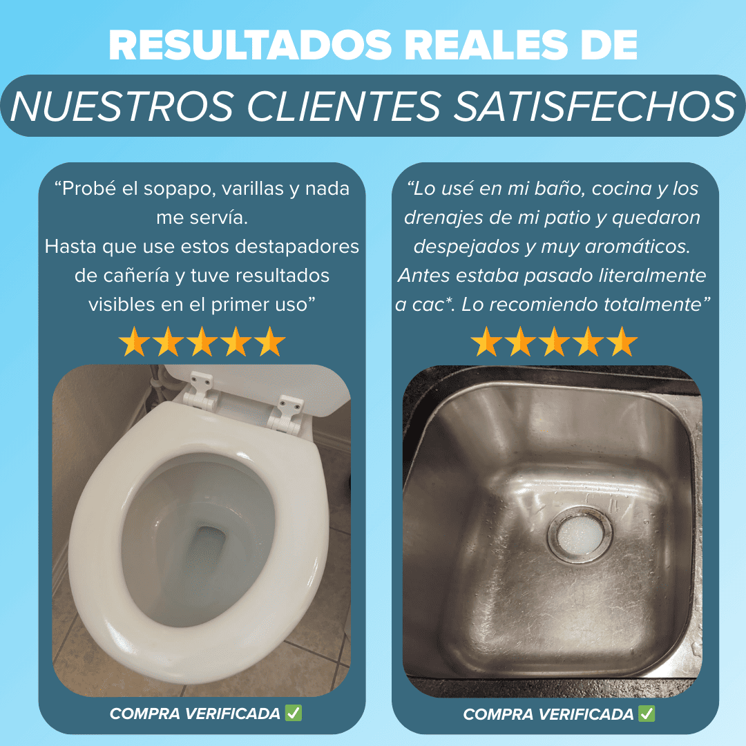 Destapador de cañerias 2x1 | 220grs